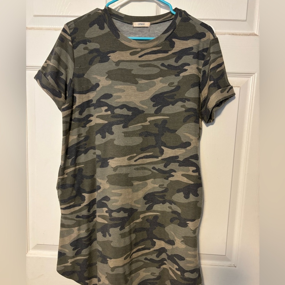 Camo dress with pockets- great casual for summer